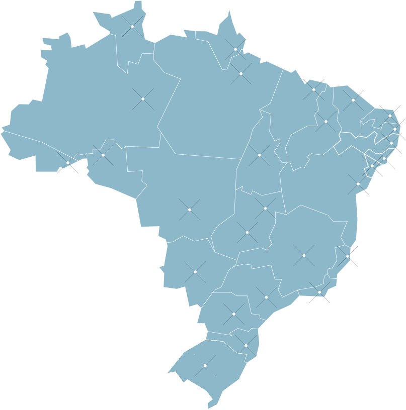 Mapa do Brasil com os estados